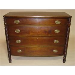 MAHOGANY SWELL FRONT CHEST