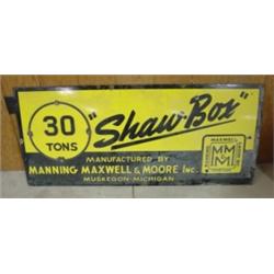 SHAW-BOX ADVERTISING SIGN