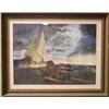 Image 1 : YEISER, T. WATERCOLOR PAINTING OF BOAT