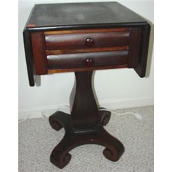 EMPIRE WALNUT 2 DRAWER DROP LEAF STAND