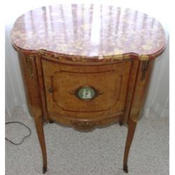 J.B. VAN SCIVER FRENCH MARBLE TOP TABLE