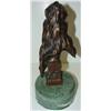 Image 3 : BRONZE STATUETTE ON GREEN MARBLE BASE