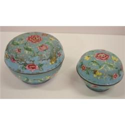 PR. OF BLUE CLOISONN+ COVERED CONTAINERS