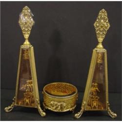 3 PC. GILT DRESSER SET