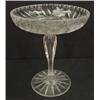 Image 1 : ETCHED CUT GLASS COMPOTE