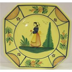 QUIMPER HEXAGON FORM PLATE