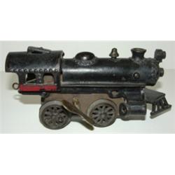 CAST IRON WIND UP LOCOMOTIVE TOY