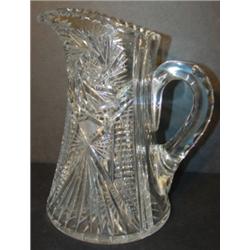 AMERICAN CUT GLASS WATER PITCHER