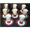 Image 1 : 8 MEISSEN TALL CUPS & SAUCERS