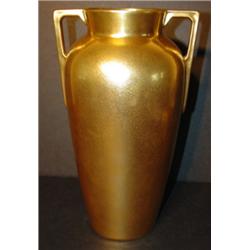 GILT PICKARD DOUBLE HANDLED MANTEL VASE