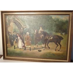 LAMY, E.J. (1908) OIL ON CANVAS PAINTING