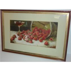 PRINT OF STRAWBERRY STILL LIFE