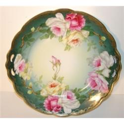 GILT & FLORAL DEC. AUSTRIAN PLATE