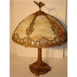 SLAG GLASS TABLE LAMP