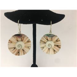 Sterling Silver W/ Mop Oval Earring