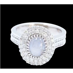 2.61ct Natural Ceylon Star Sapphire 14K White Gold Ring
