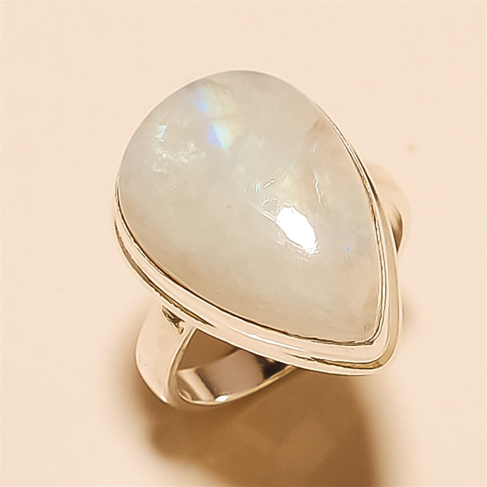 Moonstone RING Solid Sterling Silver