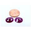 Image 1 : 10.59ct Rose Cut Ruby Match Pair