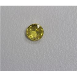 0.41ct Round Shape  Yellow Sapphire Dimension- 4.1x2.6