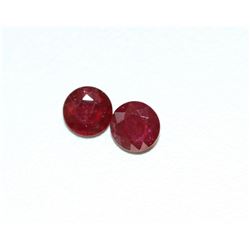 2.16ct Round Shape match Pair Ruby Dimension- 6x3.6