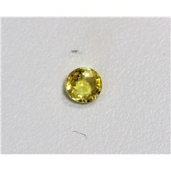 0.72ct Round Shape  Yellow Sapphire Dimension-5.2x2.8
