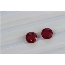 4.78ct Round Shape Ruby Pair