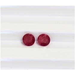 1.41ct  Round Shape match Pair Ruby Dimension-5.5x3.3