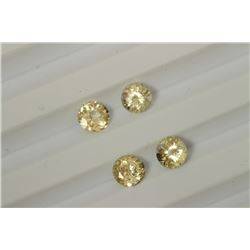 3.51ct Round Shape Yellow ceylon Saphire(match Pair)  Dimension- 5.5x4.3