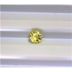 1.02ct Round Shape  Yellow Sapphire Dimension-5.5x3.8