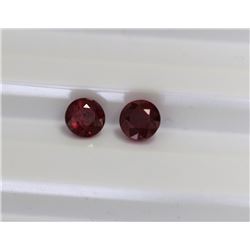 1.74ct Round Shape Match Pair Ruby Dimension- 5x4.5