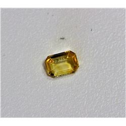 0.69ct Emerald Cut Yellow Sapphire Dimension- 6.1x4.4x2.2