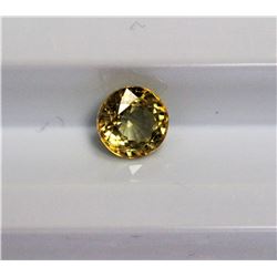0.90ct Round Shape  Yellow Sapphire Dimension- 5.4x3.3