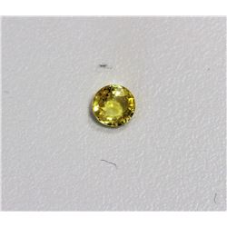 0.64ct Round Shape  Yellow Sapphire Dimension-5x2.8