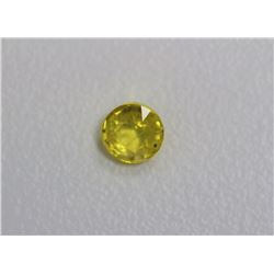 0.53ct Round Shape  Yellow Sapphire Dimension- 4.5x2.9