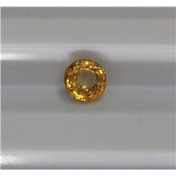 0.71ct Round Shape  Yellow Sapphire Dimension-5.3x2.9