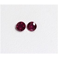 1.6ct Round Shape Match Pair Ruby Dimension- 5.2x3.3