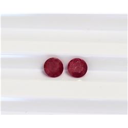 1.60ct  Round Shape match Pair Ruby Dimension-5.6x3.5