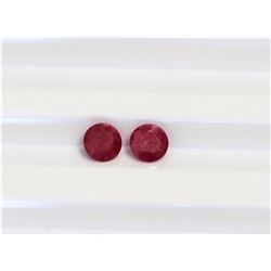 1.58ct  Round Shape match Pair Ruby Dimension-5.6x3.6