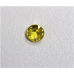 0.63ct Round Shape  Yellow Sapphire Dimension- 4.9x2.5