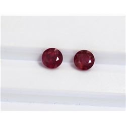 2.23ct Round Shape match Pair Ruby Dimension- 5.8x3.3