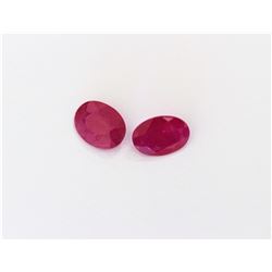 2.41ct  Round Shape match Pair Ruby Dimension-7.8x6x2.5