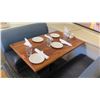Image 1 : Natural Koa Wood Table w/Rounded Base, 46" x 29"