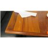 Image 3 : Natural Koa Wood Table w/Rounded Base, 46" x 29"