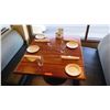 Image 1 : Natural Koa Wood Table w/Rounded Base, 44" X 36"