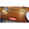 Image 2 : Natural Koa Wood Table w/Rounded Base, 44" X 36"