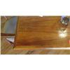 Image 3 : Natural Koa Wood Table w/Rounded Base, 29" X 29" w/2 Chairs