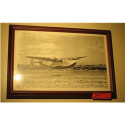 Black & White Print: Boeing A-314 Transoceanic Clipper on Takeoff, 12.5" x 18"