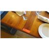 Image 2 : Natural Koa Wood Table w/Rounded Base (46" x 29") w/2 Chairs