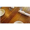 Image 3 : Natural Koa Wood Table w/Rounded Base (46" x 29") w/2 Chairs