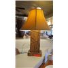 Image 1 : Carved Wood Lamp, Approx. 24"
